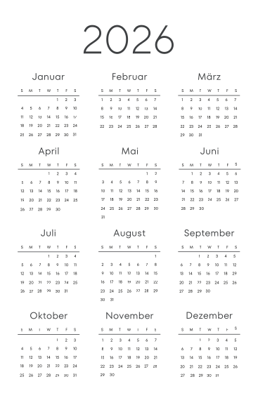 Dein Jahresplaner 2025