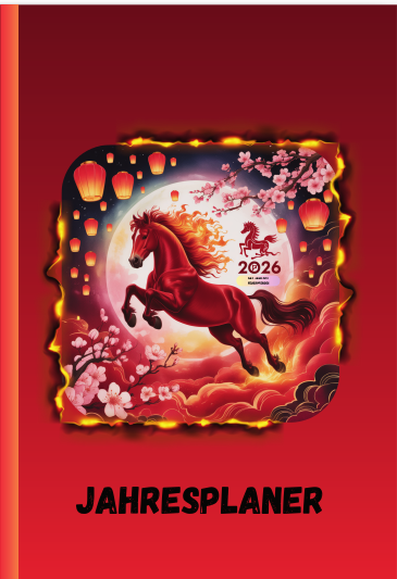 Kalender 2026: Das Jahr des Feuerpferdes | Jahresplaner & Terminplaner 2026