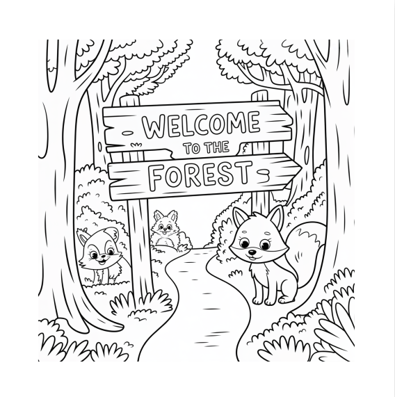 Mein Malbuch über den Wald: 50 einzigartige Ausmalbilder für abenteuerlustige Kinder ab 5