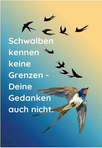Schwalben kennen keine Grenzen - Deine Gedanken auch nicht: Dein Notizbuch